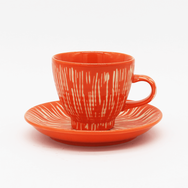 Ceramic Coffee Cup With Saucer