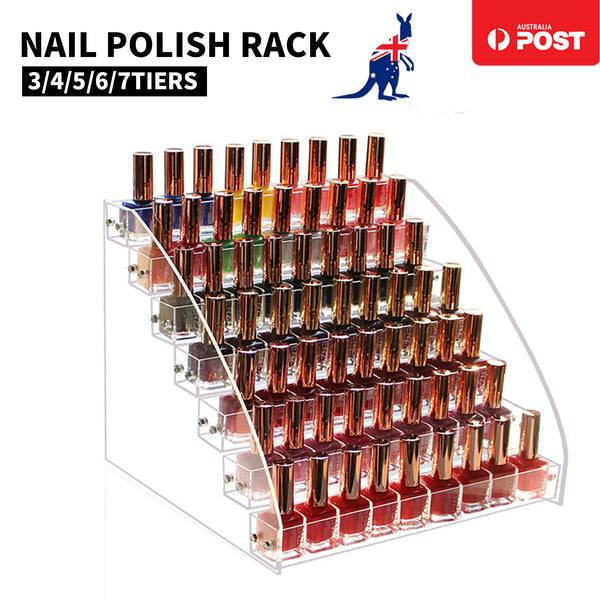 Acrylic Nail Polish Varnish Organiser Holder Desk Storage Stand Display Rack AU