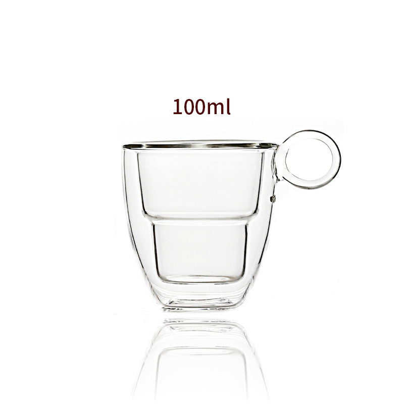 2Pcs Double Wall Glass Cup
