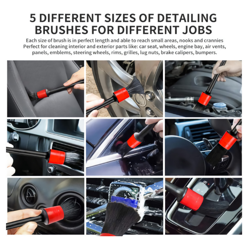 Car Detailing Cleaning Brush Tool Set