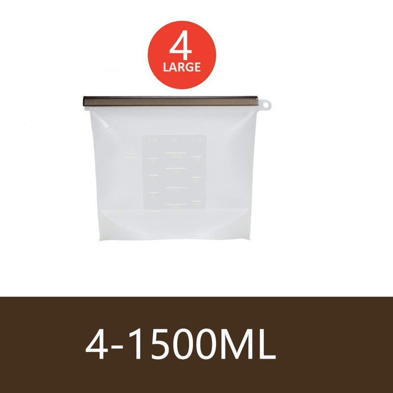 Reusable Silicone Food Storage Bag 1000ml 1500ml